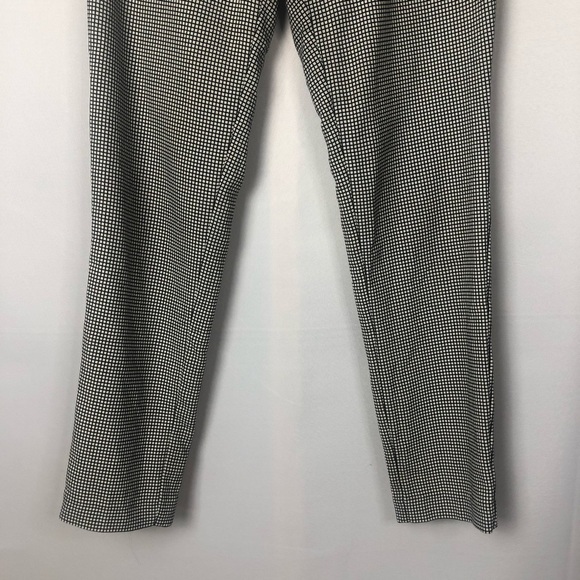 Dalia Black & White Checkered Plaid Skinny Stretch Legging Pants 10 - Picture 4 of 7